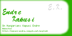 endre kapusi business card
